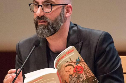 Valter Hugo Mãe na Feira do Livro do Porto. Foto da Câmara Municipal do Porto