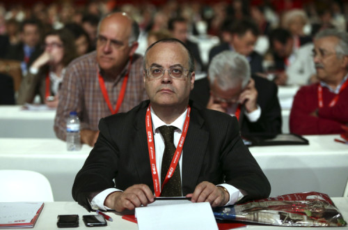 Vitalino Canas, o "provedor maravilha das ETT" no Congresso Nacional do PS, em 2013. Foto de Estela Silva, Lusa.