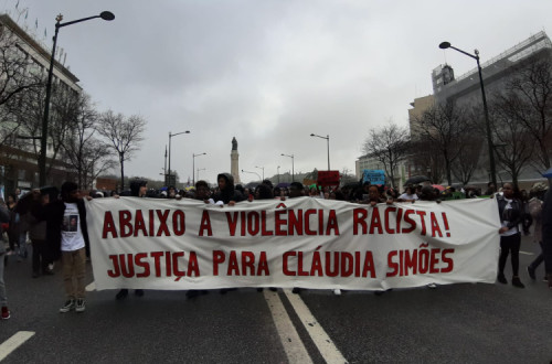 Manifestação contra o racismo. Lisboa, fevereiro de 2020. Foto de Rita Sarrico.