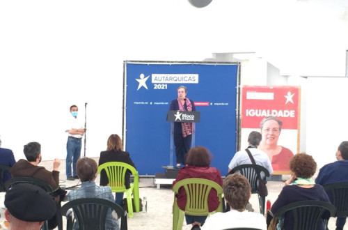 Helena Pinto na apresentação da candidatura de Torres Novas.