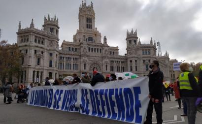 Manifestação da Maré Branca em Madrid. Foto de CGT SOV del Sur de Madrid CGT/Flickr.