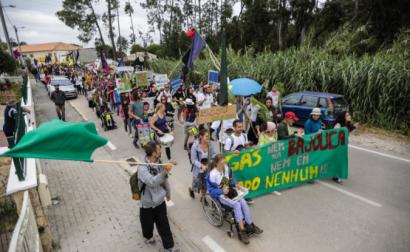 Manifestação contra a exploração de gás na Bajouca - Foto Mídia Ninja