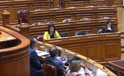 Joana Mortágua confronta o ministro da Cultura no Parlamento.