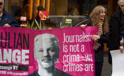 Ação em Nova Iorque a 4 de maio de 2023 pela libertação de Julian Assange