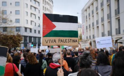 Manifestação em Lisboa em solidariedade com a Palestina