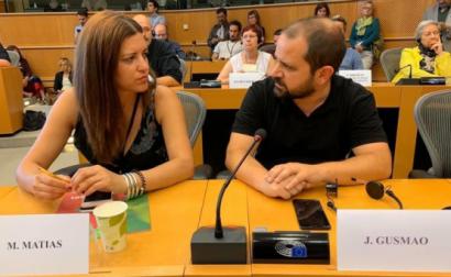 Marisa Matias e José Gusmão no Parlamento Europeu - Foto esquerda.net