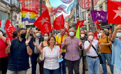 O Bloco de Esquerda realizou um comício na cidade do Porto - Foto de Andreia Quartau