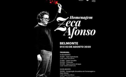 Pormenor do cartaz do evento de homenagem a José Afonso pela Câmara Municipal de Belmonte.