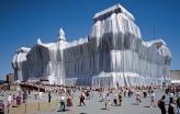 Wrapped Reichstag, obra de Christo e Jeanne-Claude em 1995, foto de Wolfgang Volz