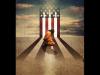 Prisioneiro de Guantanamo e bandeira dos EUA