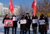 Manifestantes do Movimento Socialista Russo em 12 de fevereiro. Foto do Facebook do grupo.
