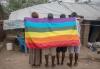 Bandeira arco-iris no Uganda.