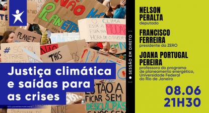 Sessão online: Justiça Climática e saídas para as crises