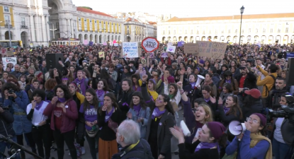 Manifestação feminista em Lisboa