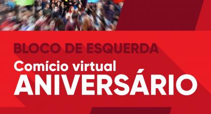 Direto: Comício virtual de aniversário do Bloco