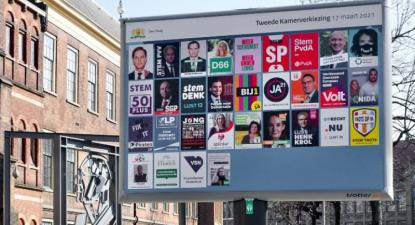 Cartazes das eleições de 17 de março de 2021 na Holanda – Foto de Roel Wijnants/flickr
