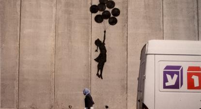 grafitti de Banksy no muro da Palestina