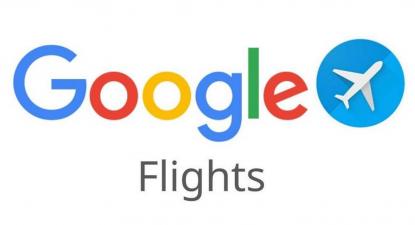 Logotipo da Google Flights.