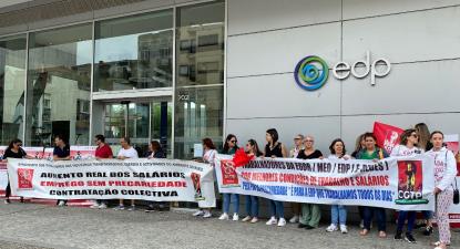 Protesto dos trabalhadores da EDP.