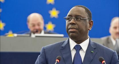 Macky Sall, presidente do Senegal, no Parlamento Europeu.