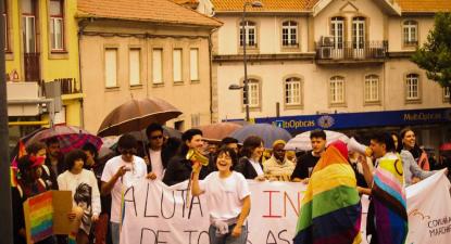 Catarina Taborda na 2ª Marcha pelos Direitos LGBTQIAP+ da Covilhã.