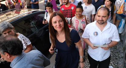 Arruada de Marisa Matias na Morais Soares