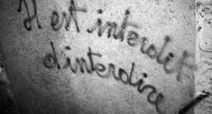 "É proibido proibir", grafitti de 1968 em Menton, Alpes - Foto wikimedia
