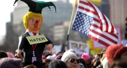 Marcha das Mulheres junta mais de um milhão contra Trump