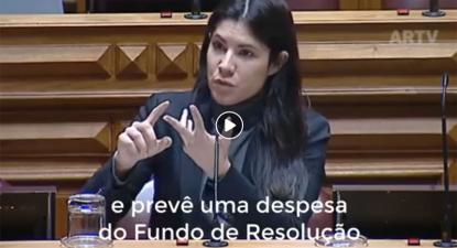 Mariana Mortágua e o buraco do Novo Banco