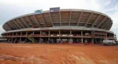 A empresa de construção Andrade Gutierrez é responsável pelas obras do Arena da Amazónia, na cidade de Manaus, onde morreram quatro operários. Crédito: Glauber Queiroz, Portal da Copa, Governo do Brasil.