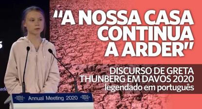 Greta Thunberg em Davos: "A nossa casa continua a arder
