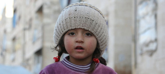 Refúgio de Al-Riad na cidade síria de Alepo. A população civil continua a sofrer violência e horríveis privações na Síria, segundo o Escritório das Nações Unidas para a Coordenação de Assuntos Humanitários. Foto: Josephine Guerrero/Ocha