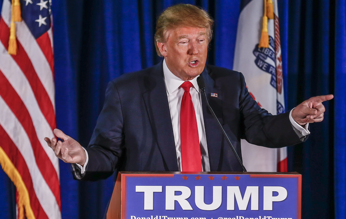 Donald Trump wm campanha no Iowa, 20 de janeiro de 2016 - Foto de Epa/Tannen Maury