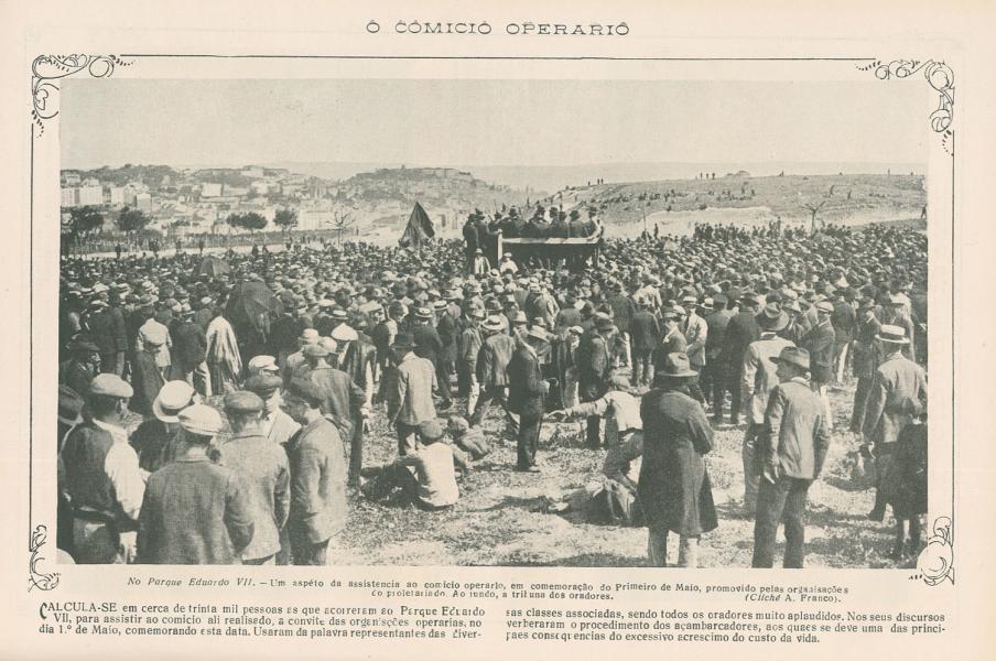 Comício operário de 1919 – foto de https://app.parlamento.pt/comunicar/v1/201907/59/artigos/art8.html 