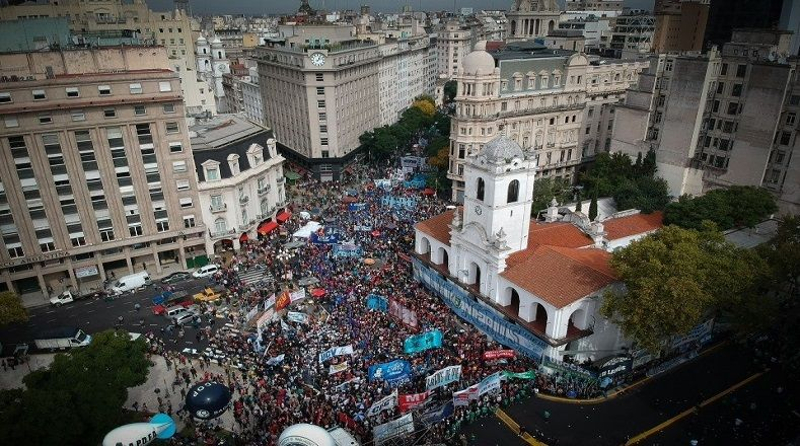 Argentina: greve geral de 30 de abril de 2019, manifestação em Buenos Aires