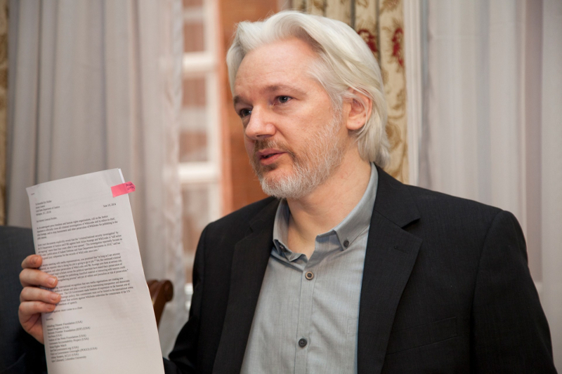 Julian Assange - “O descrevem como hacker e como uma pessoa acusada de estupro, e a palavra jornalista é raramente usada”, diz Ali - Foto de David G. Silvers, chancelaria do Equador