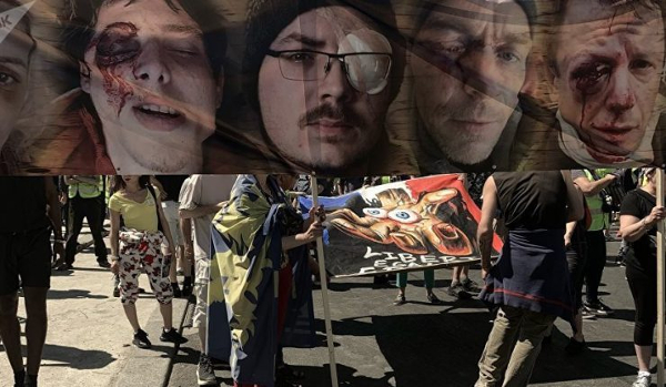 Marcha dos mutilados, pela polícia nas ações dos coletes amarelos - Paris, junho de 2019