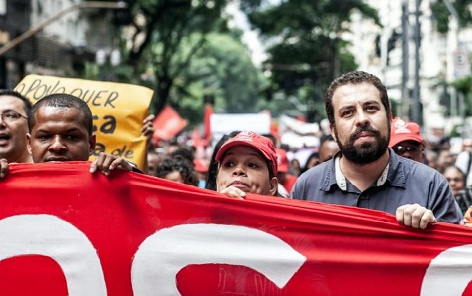 Guilherme Boulos: não deixar a direita sozinha nas ruas. Foto Midia Ninja