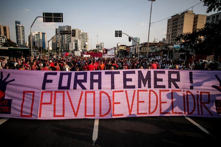Manifestação &quot;Fora Temer&quot;. Vice de Dilma poderia ter sido derrubado em 2017? Foto Mídia Ninja.