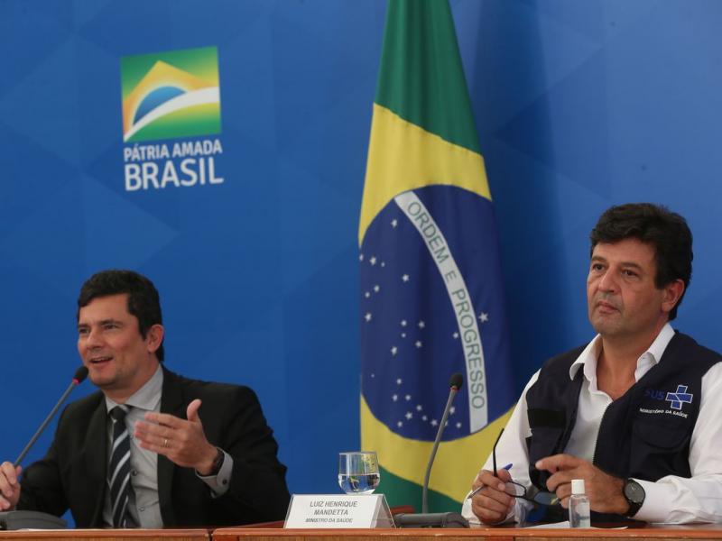 Sérgio Moro e Luiz Henrique Mandetta. Foto de Marcello Casal Jr., Agência Brasil.