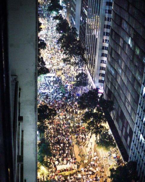 Protesto no Rio de Janeiro. Foto de Clarisse Lissovsky.