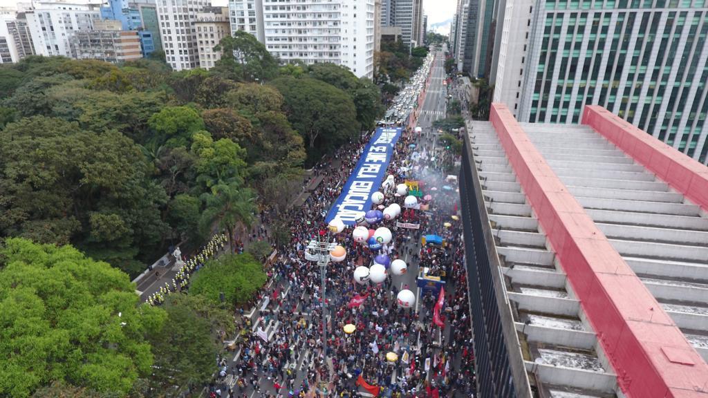 Início da concentração em São Paulo.